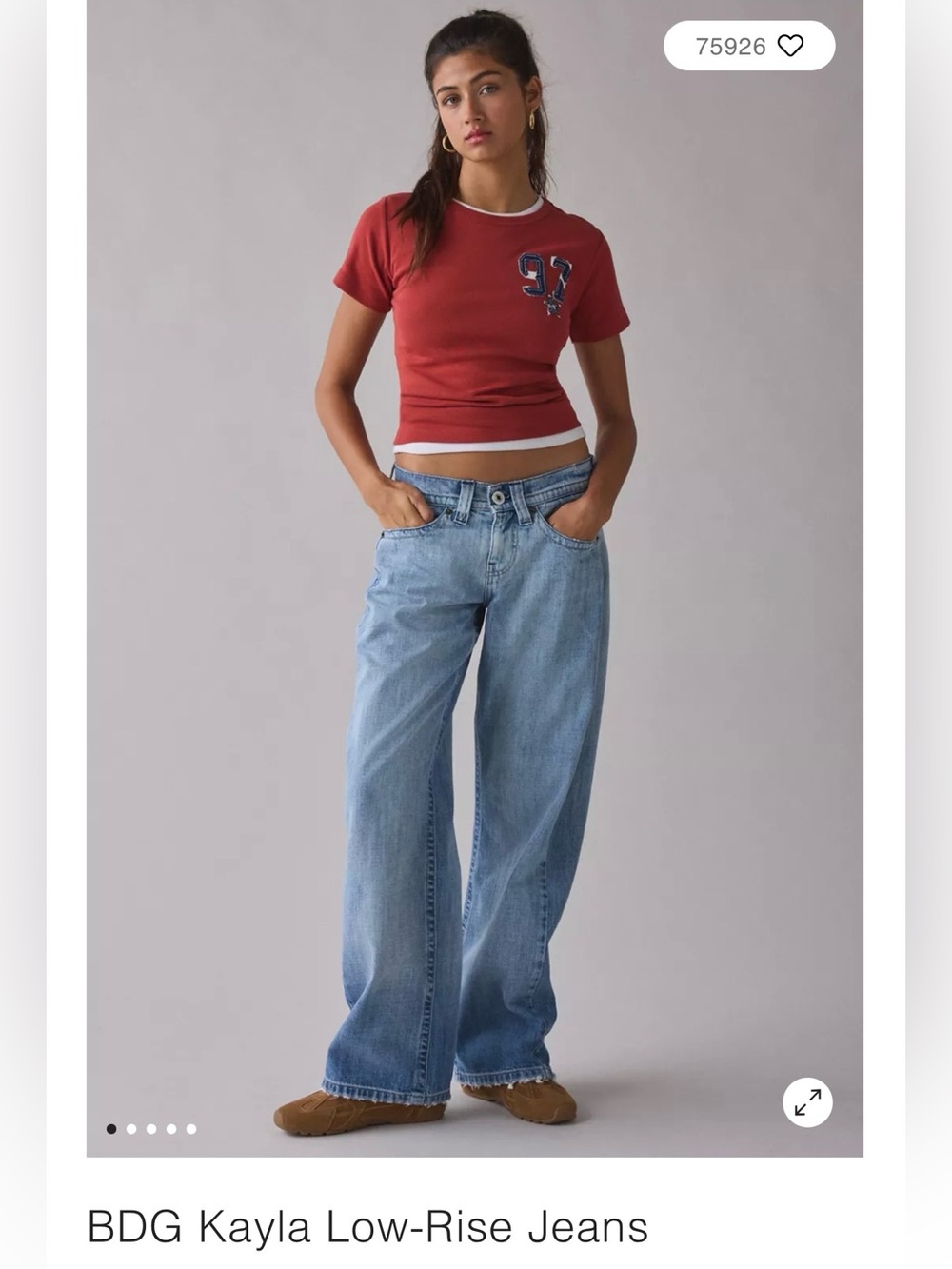 BDG Light Blue Wide-Leg Low-Rise Jeans